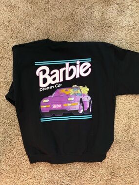 Barbie Dream Car Graphic Hoodie - Black with Pink & Purple